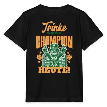Drink Like a Champion Today - Stanley/Stella Kinder T-Shirt MINI CREATOR  - Schwarz - Vorne - Mikhail (115cm)