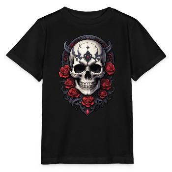 Skull - Stanley/Stella Kinder T-Shirt MINI CREATOR  - Schwarz - Vorne - Mikhail (115cm)