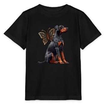 Dobermann - Stanley/Stella Kinder T-Shirt MINI CREATOR  - Schwarz - Vorne - Mikhail (115cm)