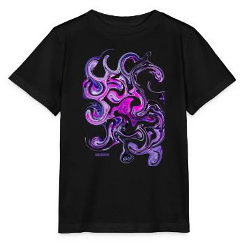 « Krake32 » par Acryl Galerie & Design - T-shirt bio MINI CREATOR Stanley/Stella Enfant - noir - Devant - Mikhail (115cm)