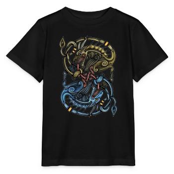 Viking Dragon - Stanley/Stella MINI CREATOR Kids’ T-Shirt - black - Front - Mikhail (115cm)