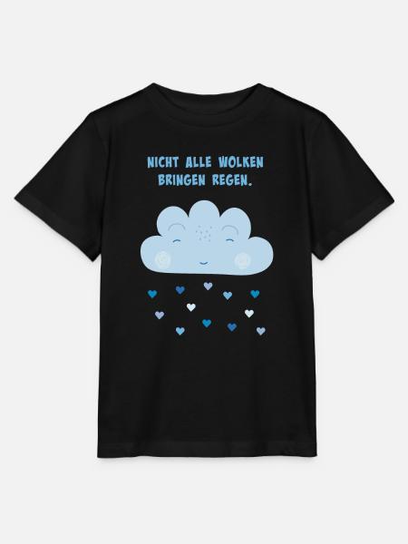 Nicht alle Wolken bringen Regen hellblau Herzen - Stanley/Stella Kinder T-Shirt MINI CREATOR - Schwarz