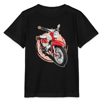 Étoile (rouge) // Illustration - T-shirt bio MINI CREATOR Stanley/Stella Enfant - noir - Devant - Mikhail (115cm)