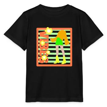 Bonnes ondes positives - T-shirt bio MINI CREATOR Stanley/Stella Enfant - noir - Devant - Mikhail (115cm)