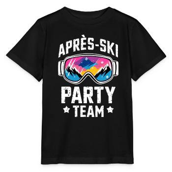 Apres Ski Party Team Skiing Funny Wintersport - Stanley/Stella Kinder T-Shirt MINI CREATOR  - Schwarz - Vorne - Mikhail (115cm)