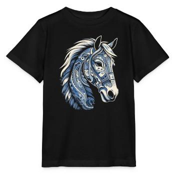 Cheval islandais Poney islandais - T-shirt bio MINI CREATOR Stanley/Stella Enfant - noir - Devant - Mikhail (115cm)