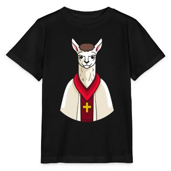Christian Christianity Lama - Stanley/Stella MINI CREATOR Kids’ T-Shirt - black - Front - Mikhail (115cm)