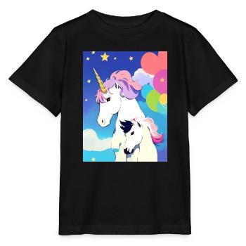Maman + Licorne enfant - T-shirt bio MINI CREATOR Stanley/Stella Enfant - noir - Devant - Mikhail (115cm)