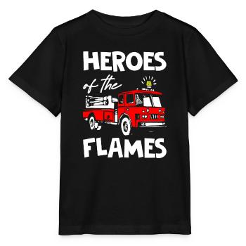 Heroes of the flames Fire Fighters - Stanley/Stella MINI CREATOR Kids’ T-Shirt - black - Front - Mikhail (115cm)
