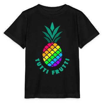 Pride / LGBTQ / Pineapple / Tutti Frutti - Stanley/Stella MINI CREATOR Kids’ T-Shirt - black - Front - Mikhail (115cm)