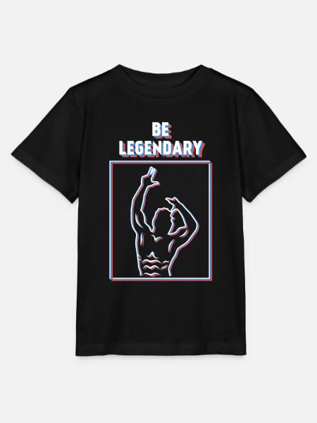 Be Legendary, Zyzz Pose, Fitness 3D effect - Stanley/Stella MINI CREATOR Kids’ T-Shirt - black