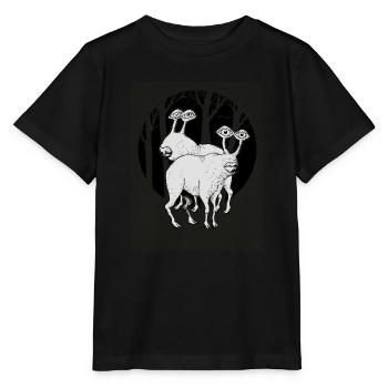 Wood Wild Animals - T-shirt bio MINI CREATOR Stanley/Stella Enfant - noir - Devant - Mikhail (115cm)