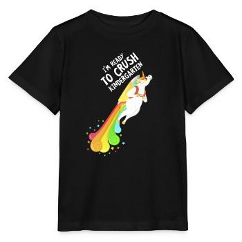 Prêt à écraser la licorne de la maternelle retour à l’école - T-shirt bio MINI CREATOR Stanley/Stella Enfant - noir - Devant - Mikhail (115cm)