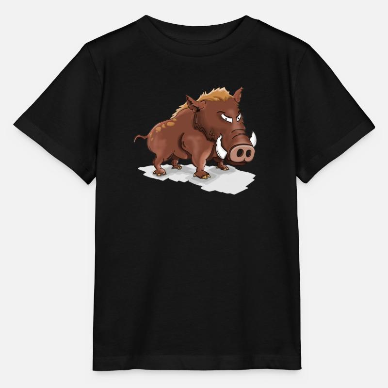Cooles Wildschwein - Stanley/Stella Kinder T-Shirt MINI CREATOR  - Schwarz
