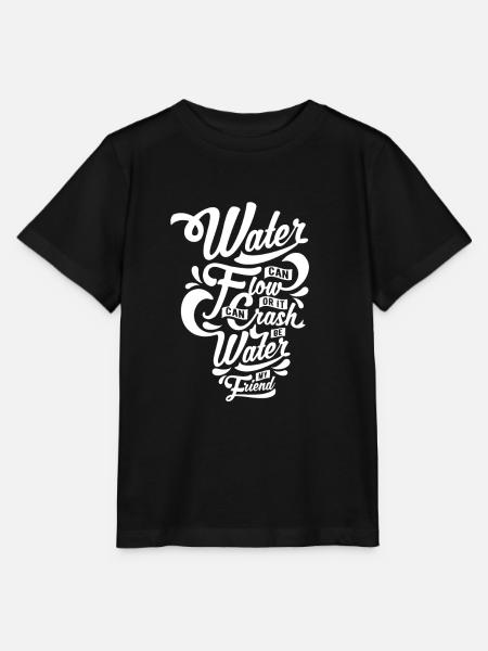 Spruch - Sei Wasser - dunkel - Stanley/Stella Kinder T-Shirt MINI CREATOR - Schwarz