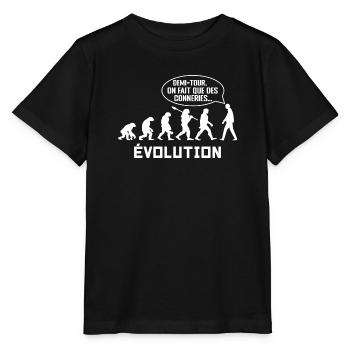 évolution - T-shirt bio MINI CREATOR Stanley/Stella Enfant - noir - Devant - Mikhail (115cm)