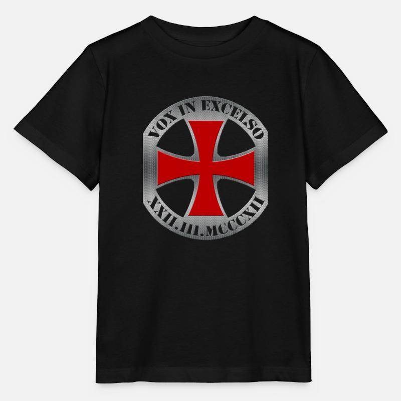 Templar Cross, Vox in Excelso - Stanley/Stella MINI CREATOR Kids’ T-Shirt - black