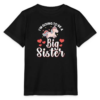 Je vais être une grande soeur - T-shirt bio MINI CREATOR Stanley/Stella Enfant - noir - Devant - Mikhail (115cm)