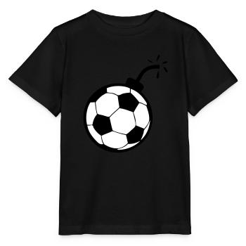 bombe ballon football soccer1 - T-shirt bio MINI CREATOR Stanley/Stella Enfant - noir - Devant - Mikhail (115cm)