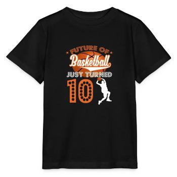 Le futur du basketball vient d'avoir 10-10 ans de cadeau d'anniversaire - T-shirt bio MINI CREATOR Stanley/Stella Enfant - noir - Devant - Mikhail (115cm)