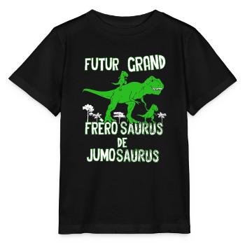 Futur grand frèrosaurus jumosaurus - T-shirt bio MINI CREATOR Stanley/Stella Enfant - noir - Devant - Mikhail (115cm)