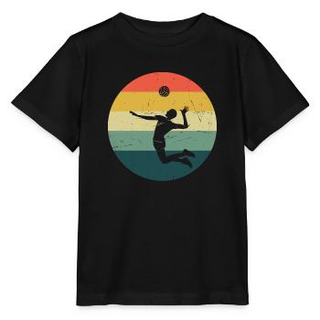 Beach Volley Damen Volley Volleyballspielen - Stanley/Stella Kinder T-Shirt MINI CREATOR  - Schwarz - Vorne - Mikhail (115cm)