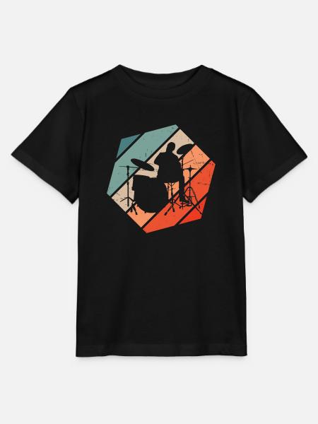 Percussionniste Batteur Batteur Batterie - T-shirt bio MINI CREATOR Stanley/Stella Enfant - noir