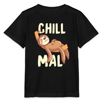 Chill paresseux cadeau relaxant et rafraîchissant - T-shirt bio MINI CREATOR Stanley/Stella Enfant - noir - Devant - Mikhail (115cm)