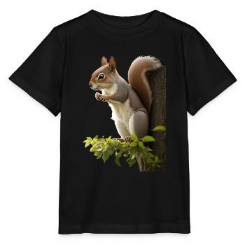 Eichhörnchen - Stanley/Stella Kinder T-Shirt MINI CREATOR  - Schwarz - Vorne - Mikhail (115cm)