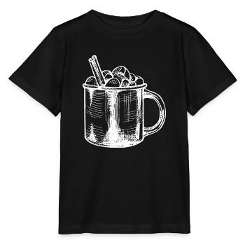 Boisson au chocolat chaud - T-shirt bio MINI CREATOR Stanley/Stella Enfant - noir - Devant - Mikhail (115cm)