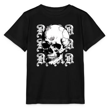 Crâne, Mort, Ossements, Gens, Ténèbres - T-shirt bio MINI CREATOR Stanley/Stella Enfant - noir - Devant - Mikhail (115cm)