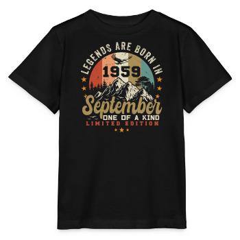 Septembre 1959, né en 1959 - T-shirt bio MINI CREATOR Stanley/Stella Enfant - noir - Devant - Mikhail (115cm)