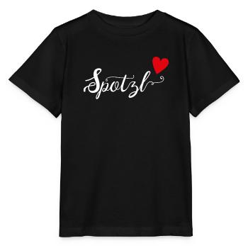 Spotzl Geschenk bayerischer Dialekt Valentinstag - Stanley/Stella Kinder T-Shirt MINI CREATOR  - Schwarz - Vorne - Mikhail (115cm)