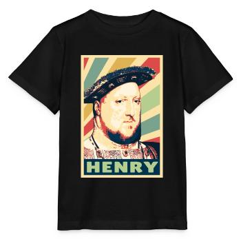 Rey Henry 8 colores vintage - T-shirt bio MINI CREATOR Stanley/Stella Enfant - noir - Devant - Mikhail (115cm)