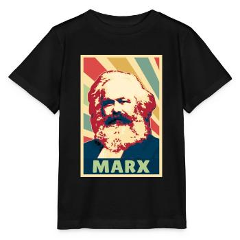 Karl Marx Vintage Farben - Stanley/Stella Kinder T-Shirt MINI CREATOR  - Schwarz - Vorne - Mikhail (115cm)