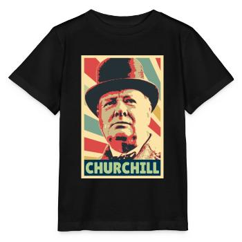 Winston Churchill Vintage Colores - T-shirt bio MINI CREATOR Stanley/Stella Enfant - noir - Devant - Mikhail (115cm)