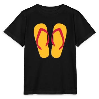 Flip Flops - Tongs - T-shirt bio MINI CREATOR Stanley/Stella Enfant - noir - Devant - Mikhail (115cm)
