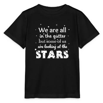 Einige von uns schauen in die Sterne - Stanley/Stella Kinder T-Shirt MINI CREATOR  - Schwarz - Vorne - Mikhail (115cm)
