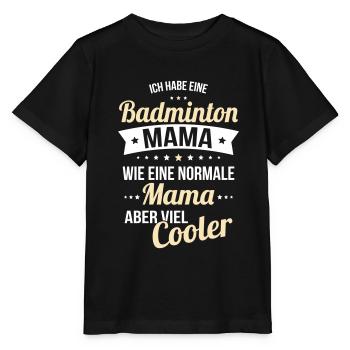 J’ai une maman badminton comme une maman normale - T-shirt bio MINI CREATOR Stanley/Stella Enfant - noir - Devant - Mikhail (115cm)