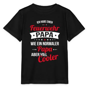 J’ai un père pompier comme un père normal - T-shirt bio MINI CREATOR Stanley/Stella Enfant - noir - Devant - Mikhail (115cm)