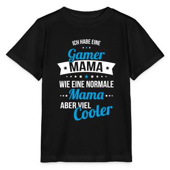 J’ai une maman gameuse comme une maman normale - T-shirt bio MINI CREATOR Stanley/Stella Enfant - noir - Devant - Mikhail (115cm)