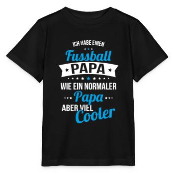 J’ai un papa footballeur comme un papa normal - T-shirt bio MINI CREATOR Stanley/Stella Enfant - noir - Devant - Mikhail (115cm)
