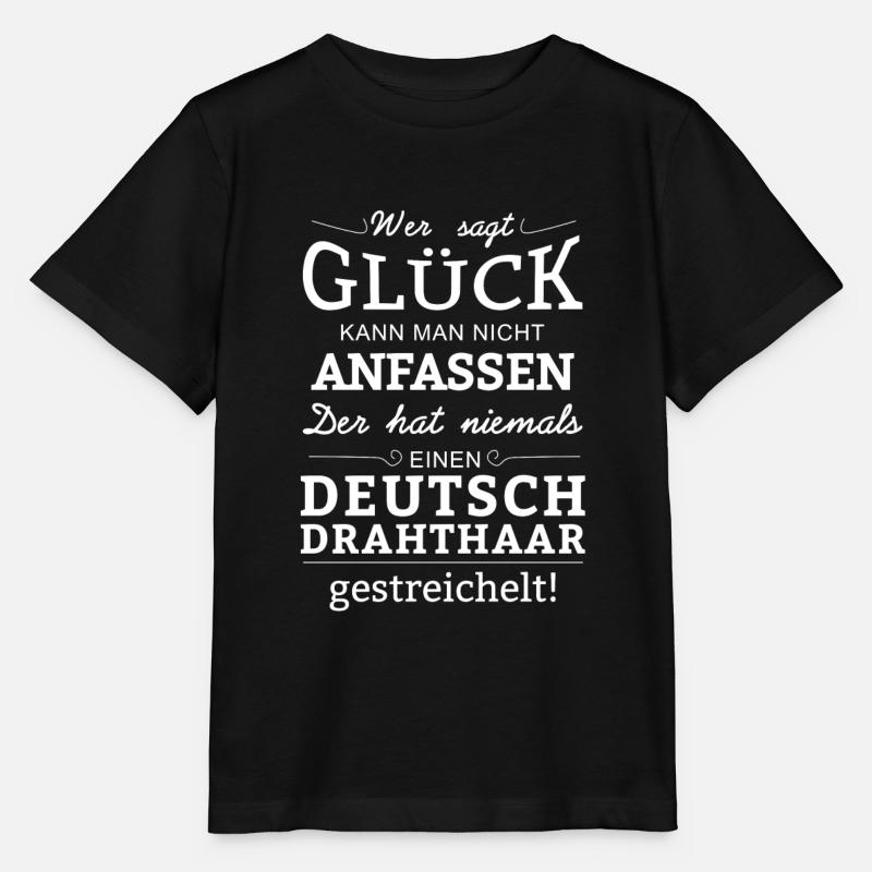 Glück nicht anfassen - Deutsch Drahthaar - Stanley/Stella Kinder T-Shirt MINI CREATOR - Schwarz