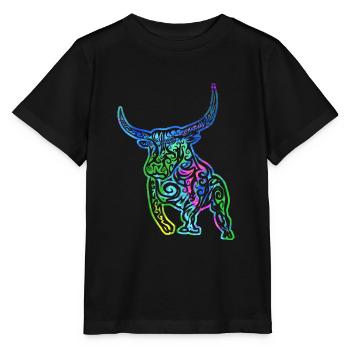Taureau - Signe du zodiaque Taureau - Je suis Taureau - Taureau - T-shirt bio MINI CREATOR Stanley/Stella Enfant - noir - Devant - Mikhail (115cm)