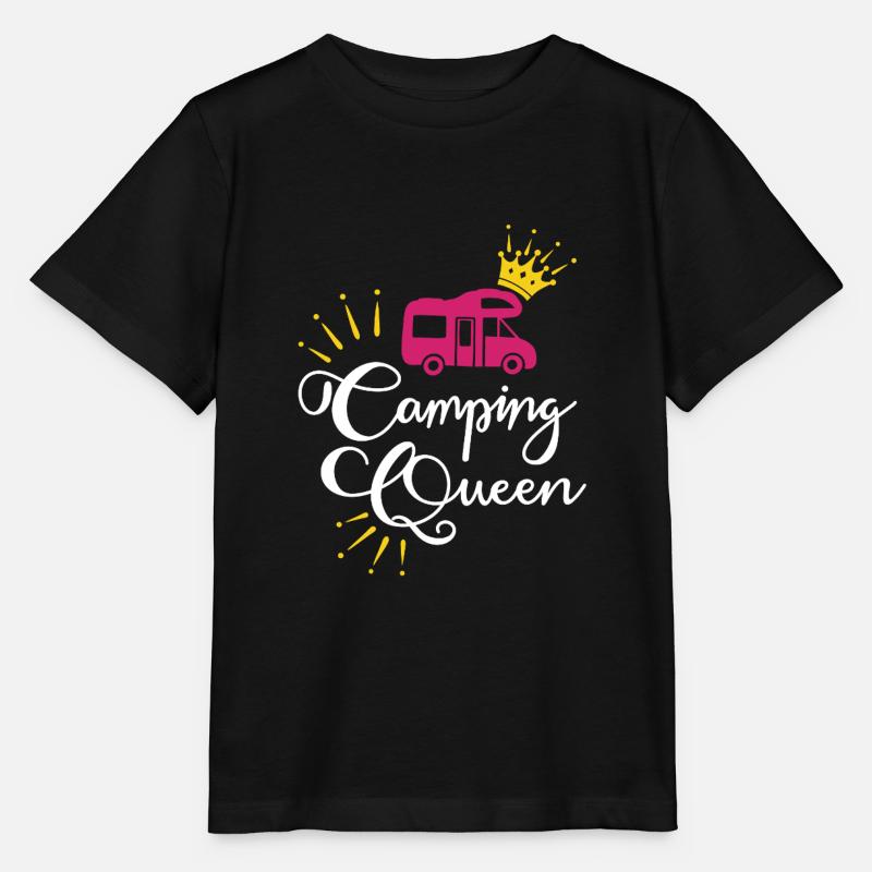 Camping camping-car rose - T-shirt bio MINI CREATOR Stanley/Stella Enfant - noir
