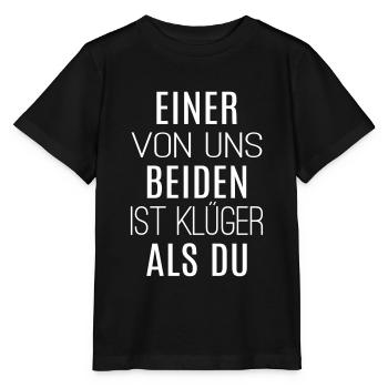 Einer von uns beiden ist klüger als du klug schlau - Stanley/Stella Kinder T-Shirt MINI CREATOR  - Schwarz - Vorne - Mikhail (115cm)