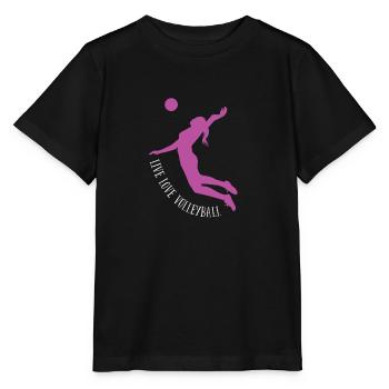 Volleyball Womens Live Love Volleyball - Stanley/Stella MINI CREATOR Kids’ T-Shirt - black - Front - Mikhail (115cm)
