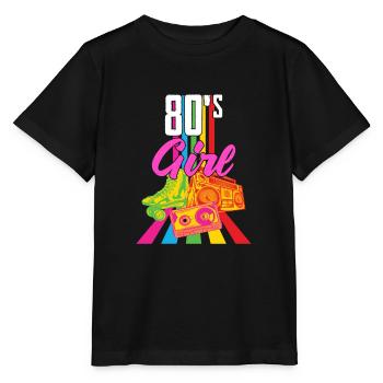 80er - 80er Jahre Mädchen - Stanley/Stella Kinder T-Shirt MINI CREATOR  - Schwarz - Vorne - Mikhail (115cm)