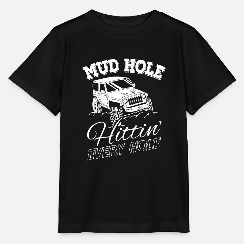 Mud Hole Hittin Every Hole - Stanley/Stella Kinder T-Shirt MINI CREATOR - Schwarz