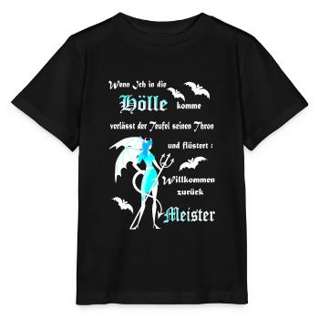 Hölle Teufel Satan Dämon gefallener Engel. - Stanley/Stella Kinder T-Shirt MINI CREATOR  - Schwarz - Vorne - Mikhail (115cm)